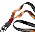 3/4" Polyester Dye Sublimated Lanyard w/ Plastic Snap Buckle Release & O-Ring